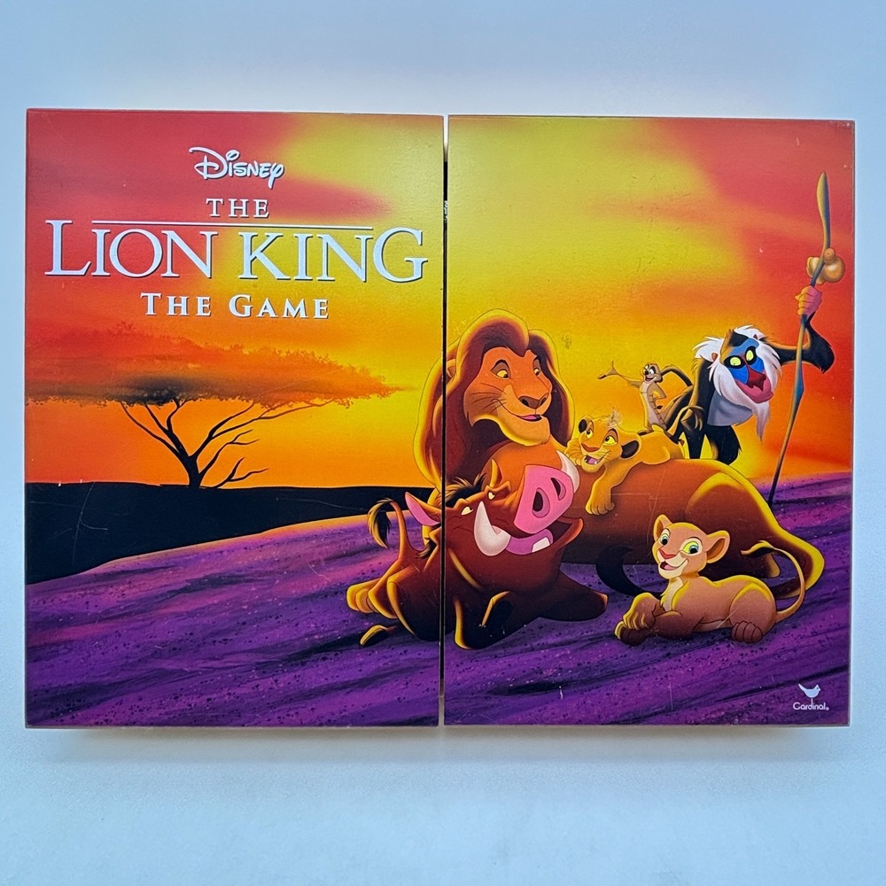 The Lion King Game Wooden Box COMPLETE Cardinal 2018 Simba Timon Pumba Guard
